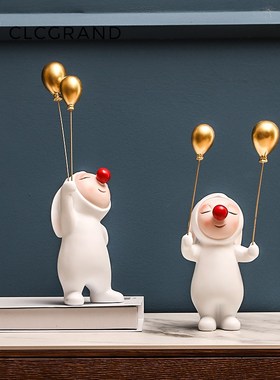 玄关摆件家居饰品乔迁新居礼品客厅桌面兔娃娃装饰品收纳钥匙托盘