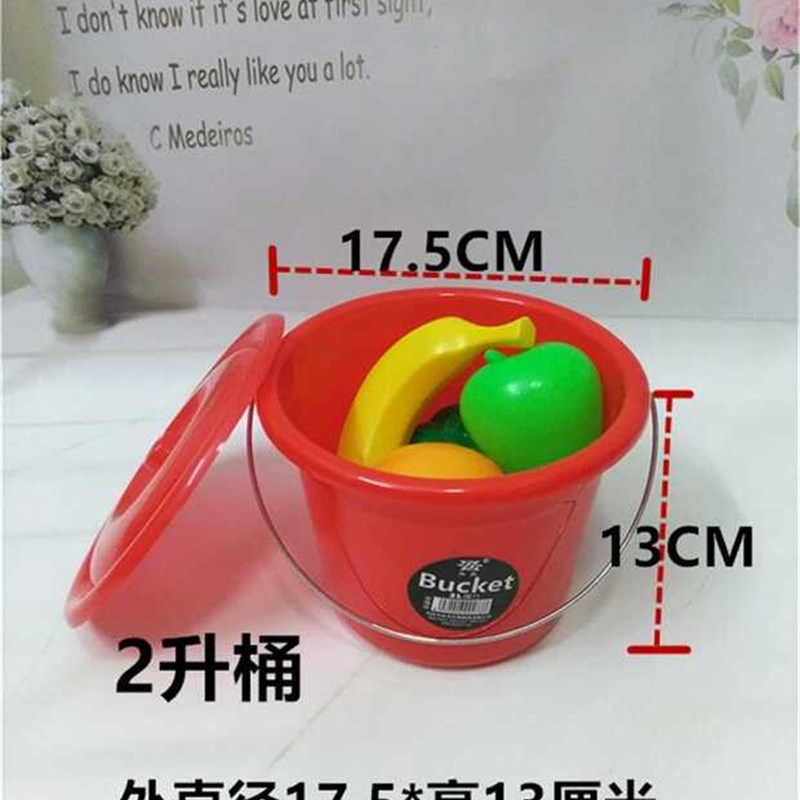 塑料小水桶带盖子小红桶儿童画画桶水彩笔洗笔桶跳舞桶油漆小桶子