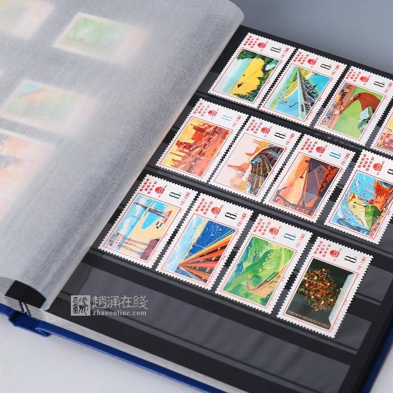 德国灯塔集邮册皮革2页5硬皮黑底大容量集邮册粮票小型张小版票四