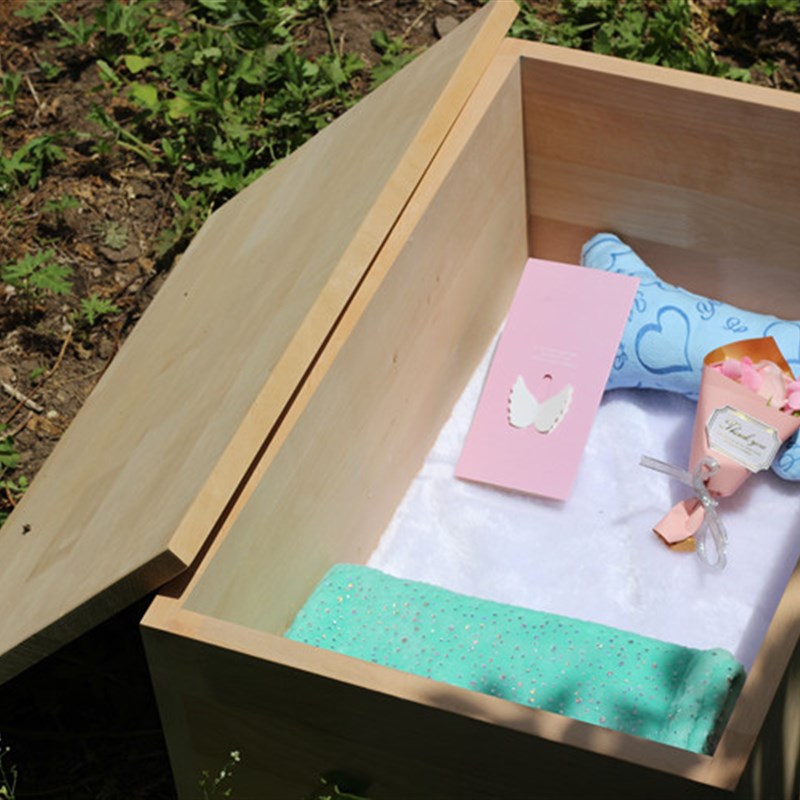 牵绊桦木实木手工宠物棺材猫狗骨灰盒猫咪棺材狗狗棺材宠物下葬品