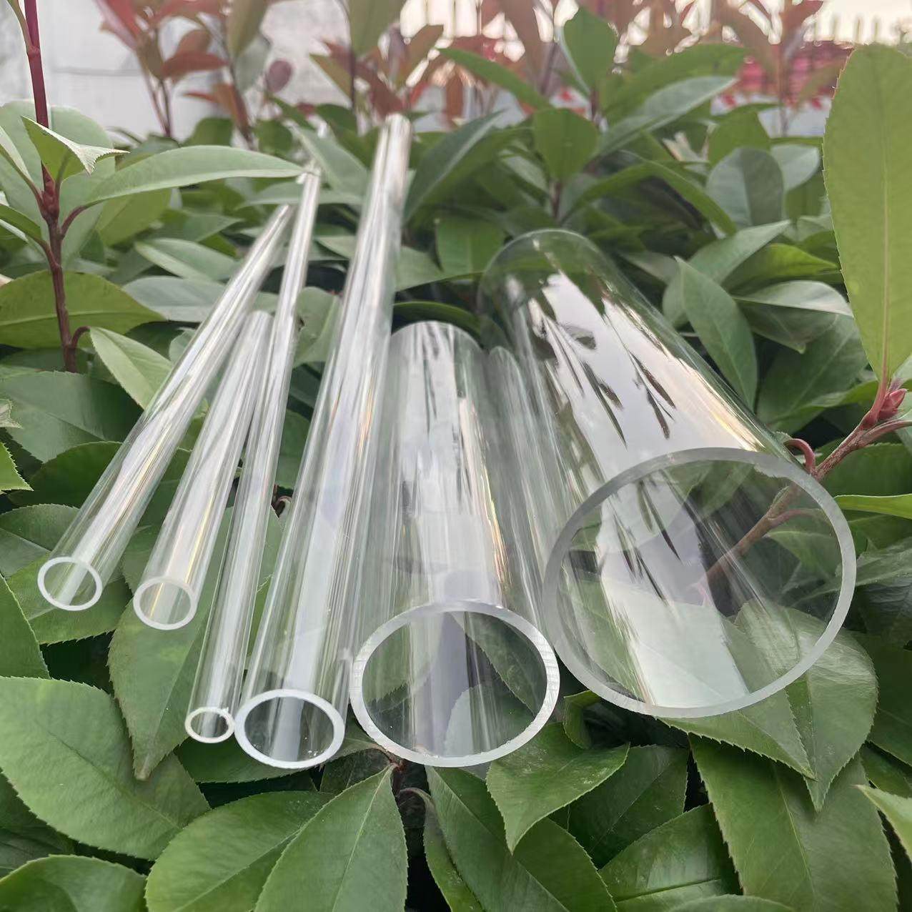 透明有机玻璃亚克力圆管直径3/5/8/10/15/20/25/30/35mm封底打孔