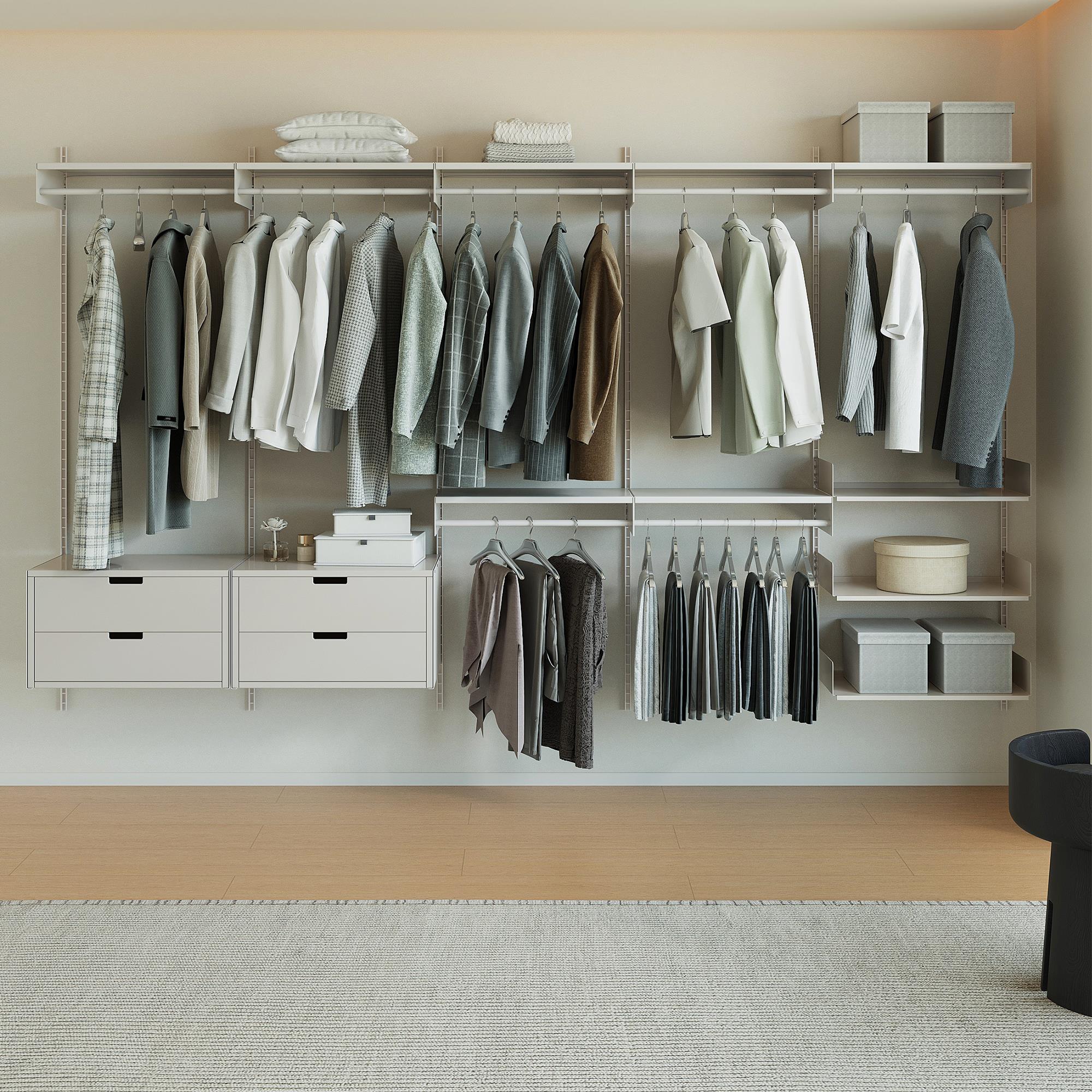 书格有物金属开放式衣柜壁挂全屋定制衣帽间储物间自由组合衣帽架