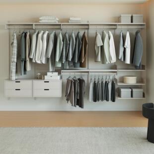 书格有物金属开放式衣柜壁挂全屋定制衣帽间储物间自由组合衣帽架