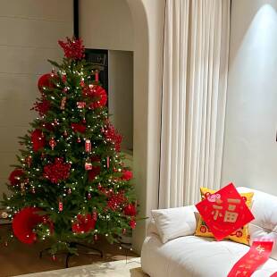 圣诞树改造新年树灯笼装饰挂饰挂件春节过年新年客厅氛围布置装饰