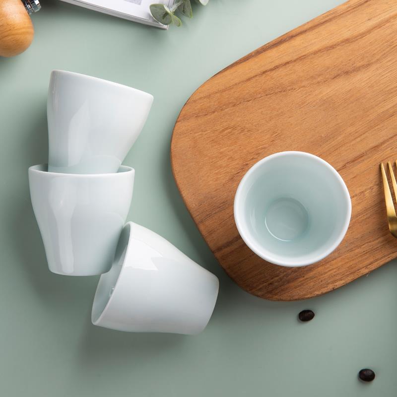 饭店茶楼陶瓷白色杯子酒杯酒店摆台茶楼餐厅餐饮店大厅水杯江中杯