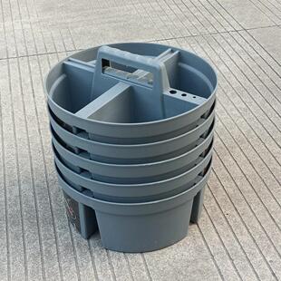 圆形零件盒塑料手提分格箱加厚四格箱螺丝螺帽收纳箱分类箱家用