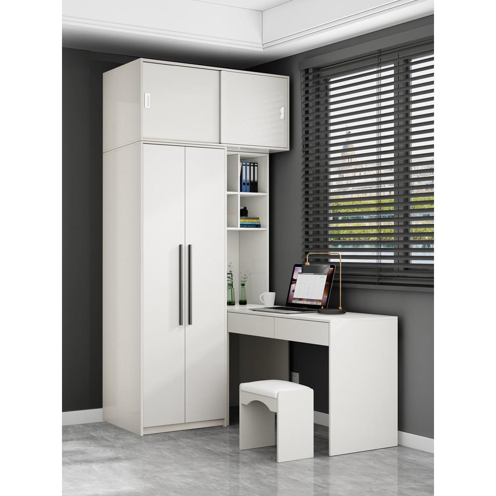 可定制的小公寓家庭卧室角落电脑桌衣柜连体l形学生写字台书桌书