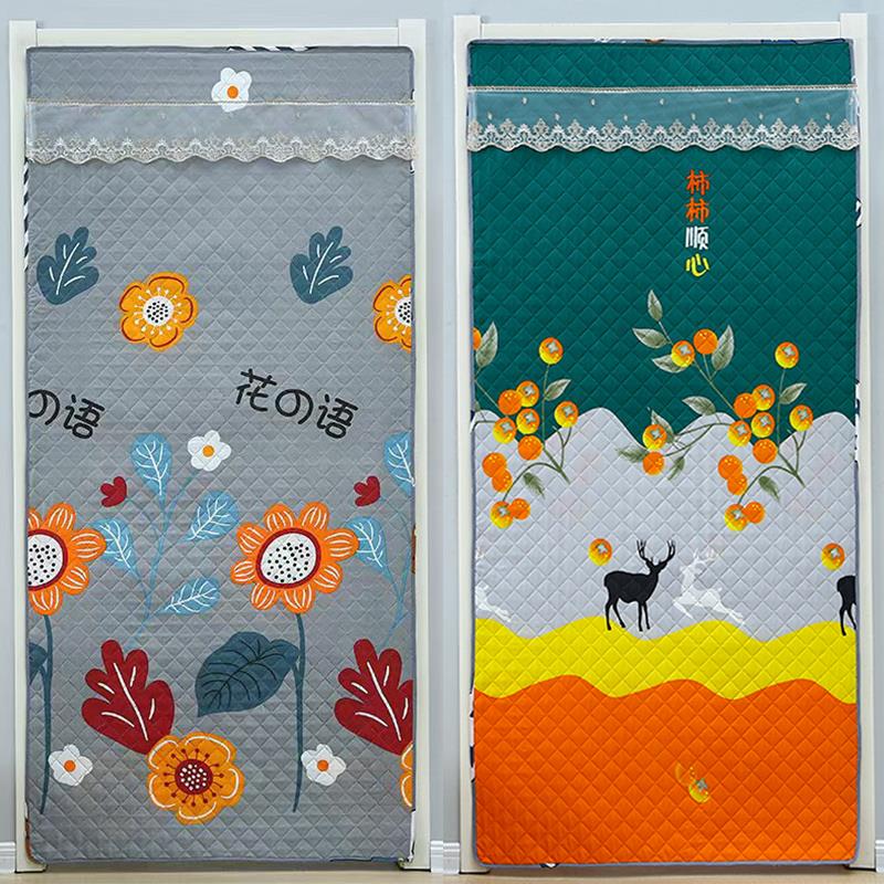 棉门帘加厚家用秋冬季空调保暖保温挡风防风抗寒免打孔帘子隔断帘