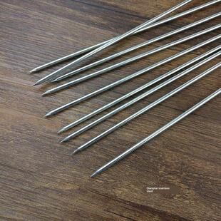 不锈钢叉烧针烧腊串烧针4mm加粗烧烤圆签50cm猪肉烤鸭配件工具
