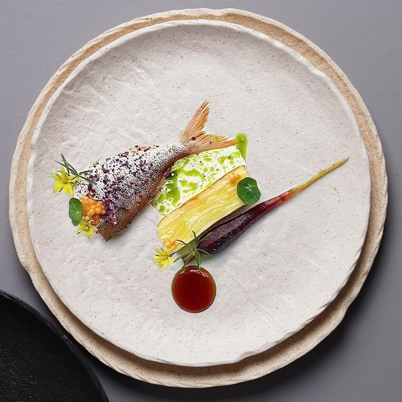 餐厅意境盘餐具特色法国西餐盘覆古家居创意小食盘西式个性化陶瓷