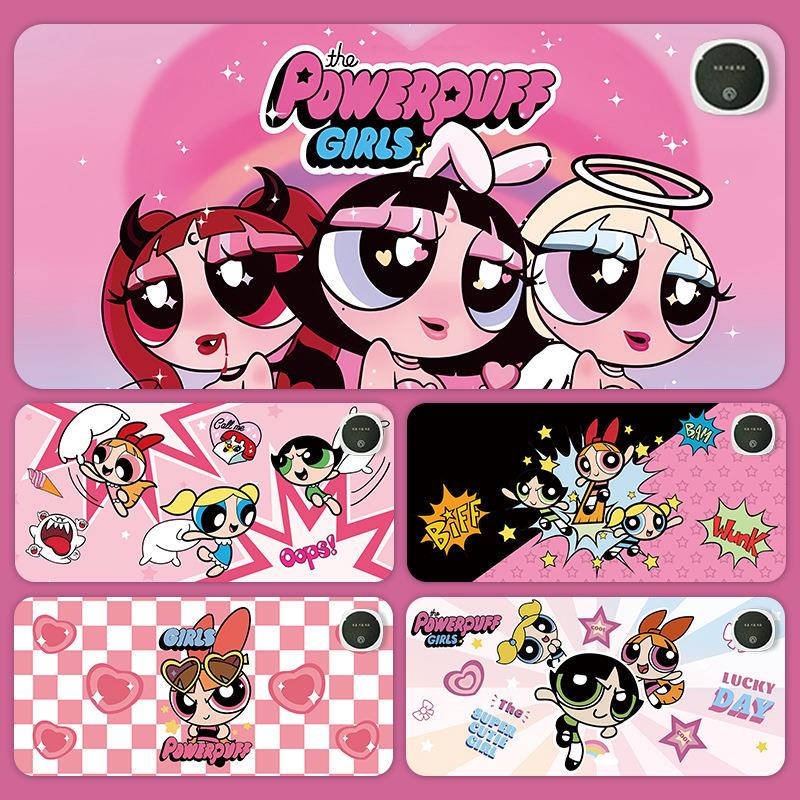 冬季飞天小女警加热发热垫暖桌垫办公室电脑桌面加热超大号鼠标垫