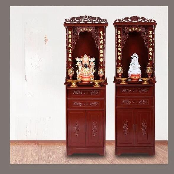 佛龛供养桌家坛供养桌带门立式柜关公财神佛像桌观音神龛佛龛供养