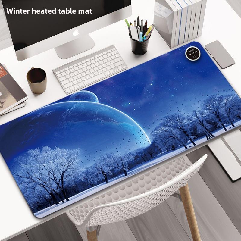 超大加热鼠标垫暖桌垫桌面发热垫学生写字垫保暖电热垫冬天暖手垫