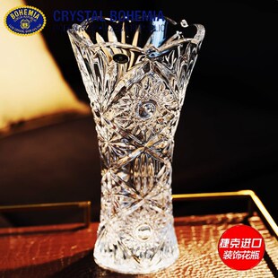 OI捷水晶玻璃档复古客厅插瓶果盘果斗