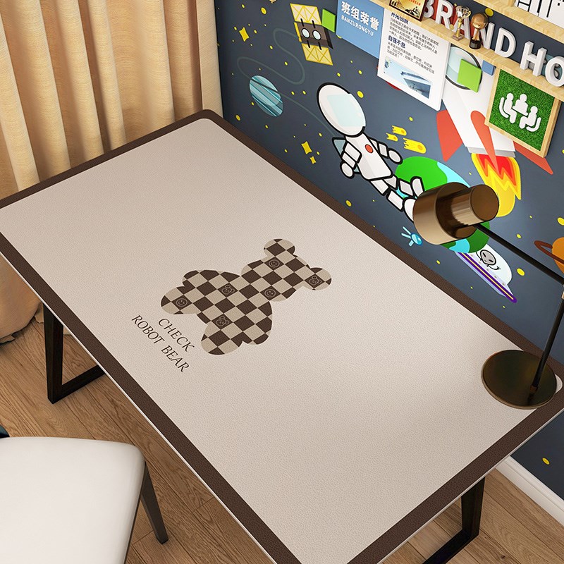 皮革书桌垫学生桌垫儿童专用桌面垫防水防油擦电脑办公桌布pc