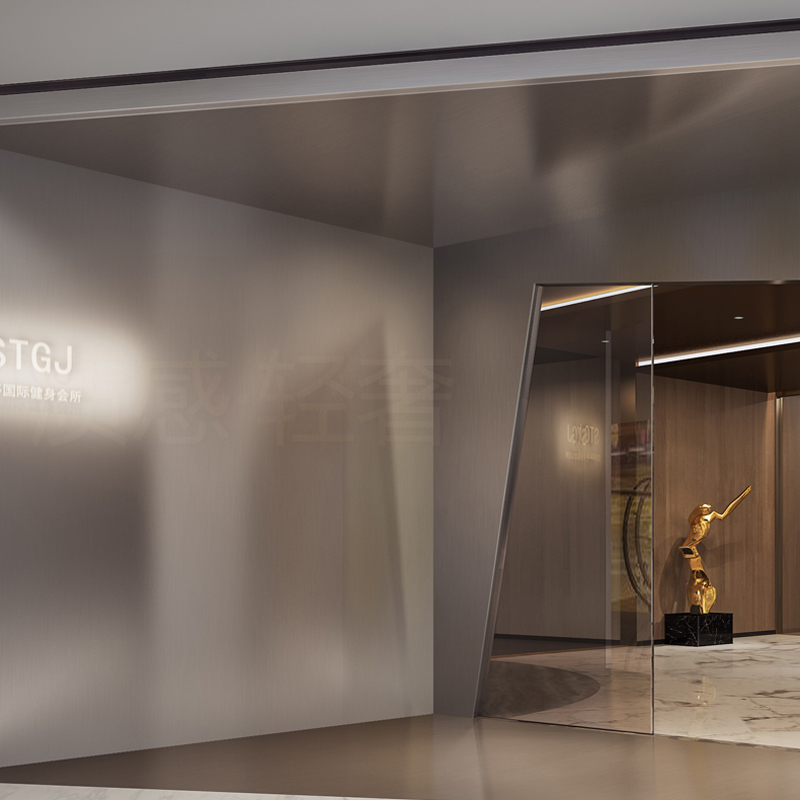 竹炭木金属板免漆拉丝面镜面板木饰面板新型碳晶护墙板背景墙走廊