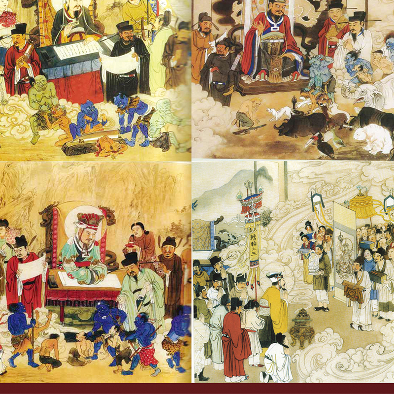 十殿阎罗王画像挂画地府阎王卷轴画道场神像丝绸画法会水陆装饰画