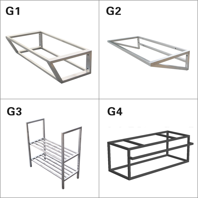 不锈钢洗手盆支架订制壁挂式浴室柜柜脚大理石桌面防锈脚金属柜腿