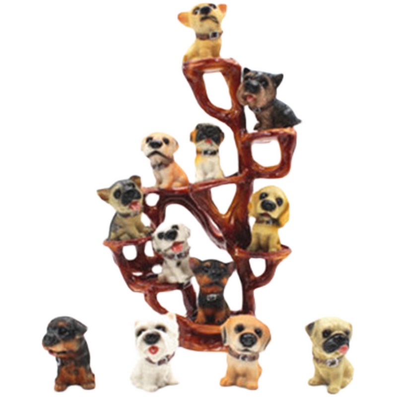 仿真树脂12只名犬小狗狗创意汽车客厅酒柜装饰桌面小摆件男生礼品