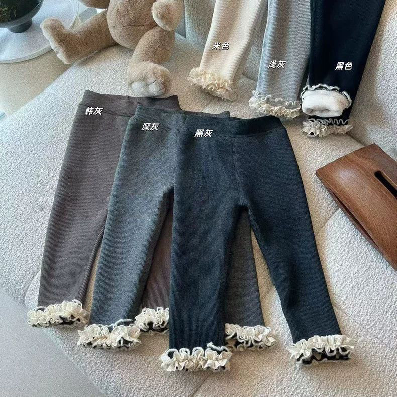 女童加厚秋冬新款长裤宝宝洋气加绒保暖一体绒打底裤花边喇叭裤子,童装/婴儿装/亲子装,裤子,淘宝优惠券,粉丝福利购,淘宝优惠卷