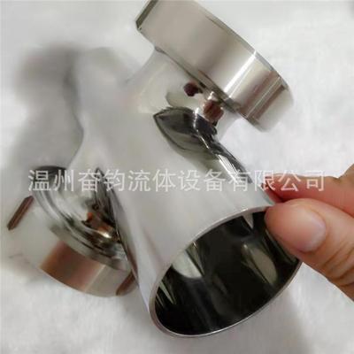 管件304/316L卫生级不锈钢活接四通视镜焊接十字直通视窗视盅