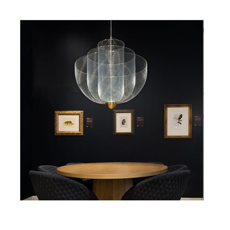 创意款铁艺鱼网灯不锈钢鱼网简约网子灯LED吊灯型号ZH068-450