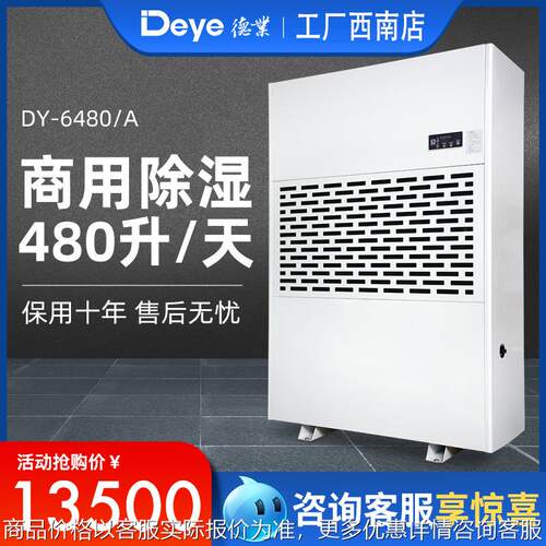 工业除湿机 大功率地下车库抽湿器 车间仓库吸湿机 DY-6480/A