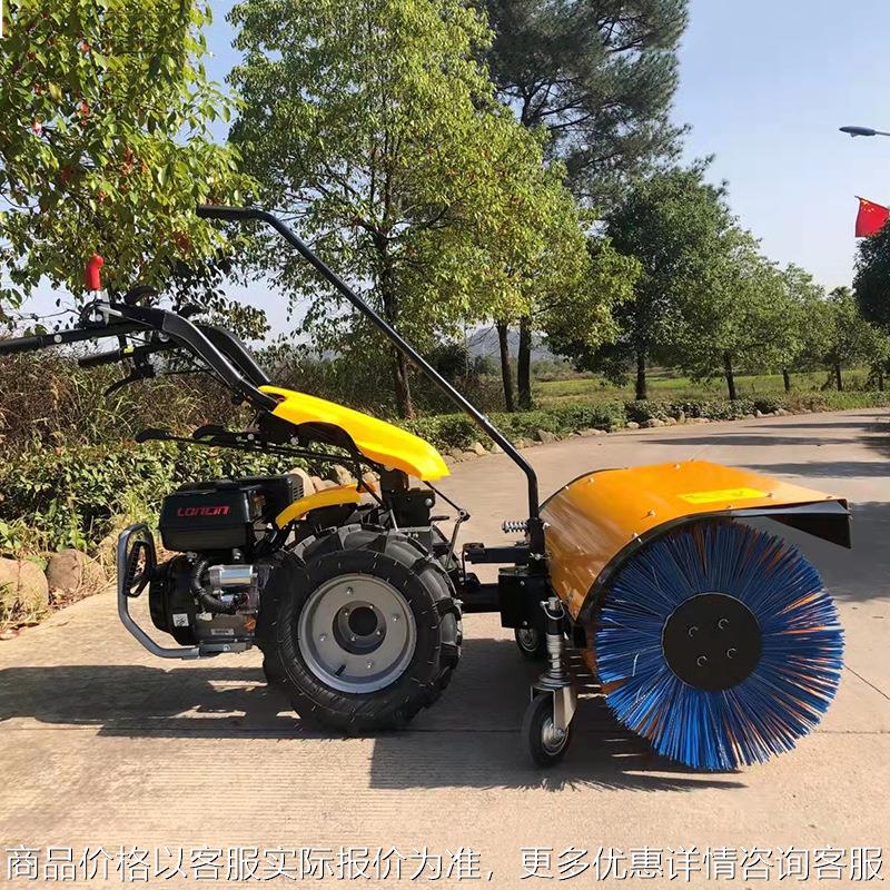 工作宽1.5米汽油扫雪机手推一机多用扫地机物业小区毛刷式清雪机