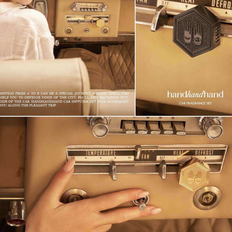 handhandhand 三手车载香薰香氛摆件高级小众礼物出风口车内装饰