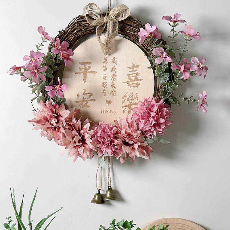 创韩式花环门上挂饰OFI饰入户意门客厅卧室咖啡厅背墙面装挂牌景