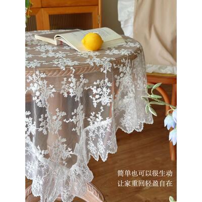 法式轻几奢古蕾丝刺UFI绣多桌布ins风茶覆圆桌甜品台布用途盖巾餐