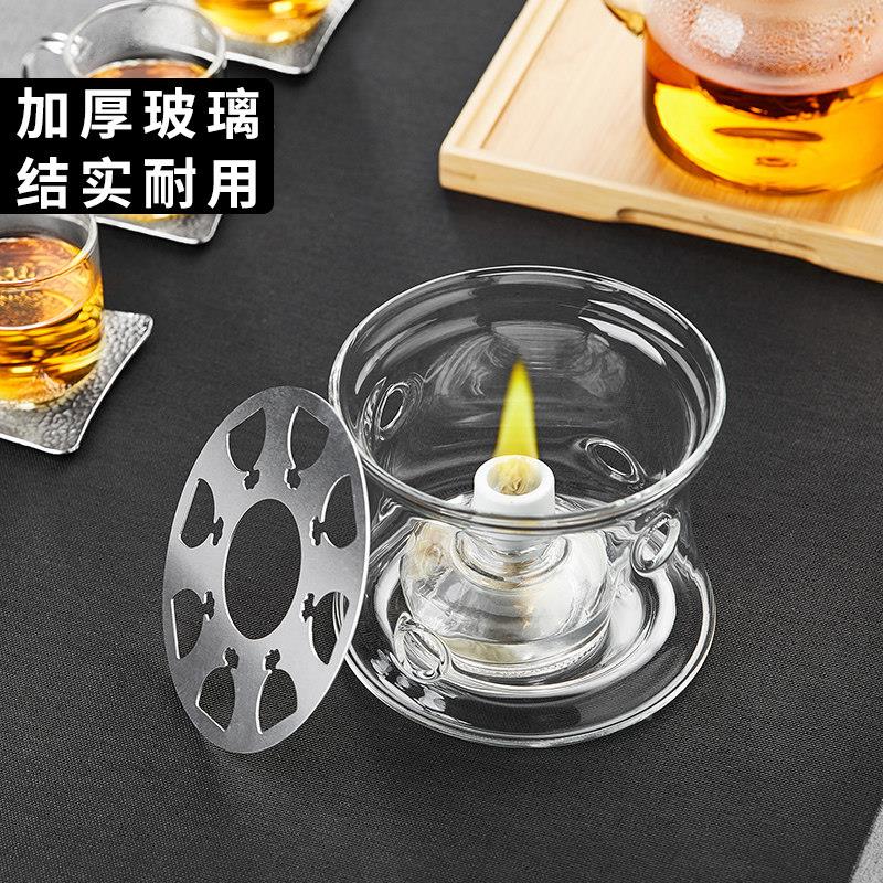 玻璃底花茶壶酒精炉家用座炉火M-225-X煮茶器茶道户外保温烧水明