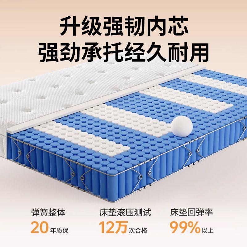 乳胶弹硬加簧床垫家用卧室独立弹簧中记忆棉软垫零X8Max压软硬适