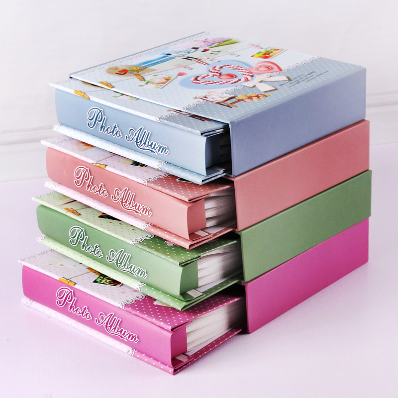 相册影集大容量6寸7寸8寸插页式家庭儿童纪念册盒装竖版过塑100张