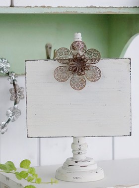 众擎花园杂货装饰摆件木质桌面摆件照片夹子相框