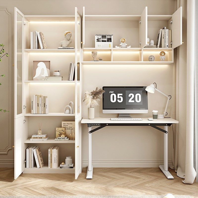 儿童书桌书柜一体组合学习桌可升降电脑桌家用办公桌站立式工作台,住宅家具,电动升降桌,淘宝优惠券,粉丝福利购,淘宝优惠卷