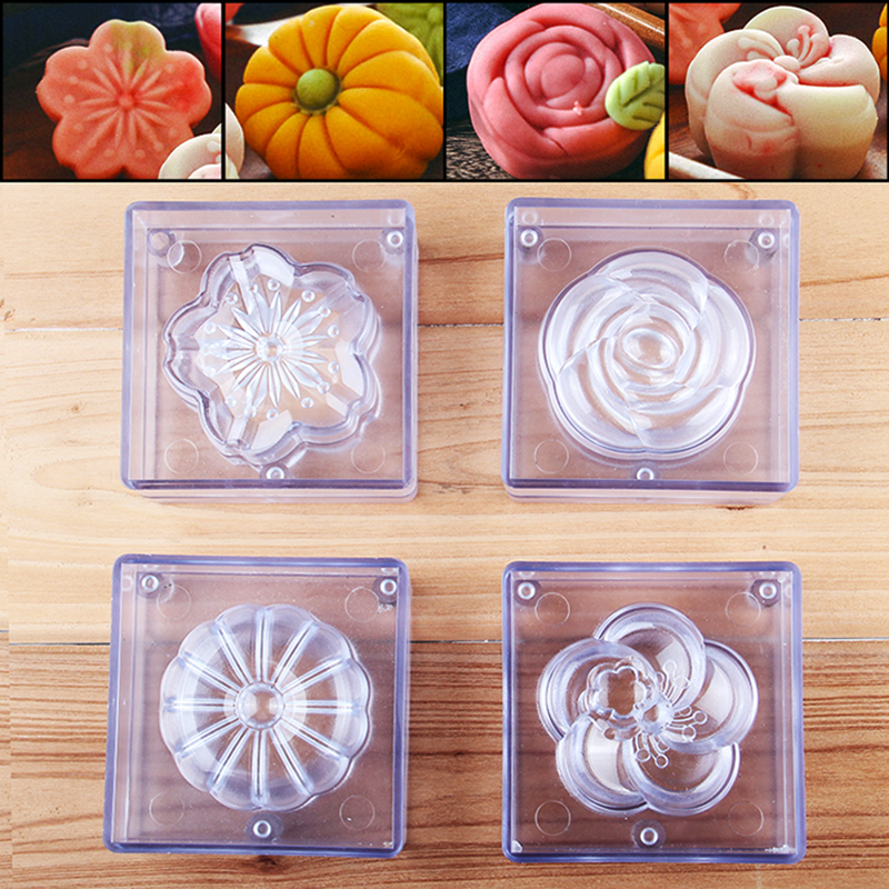 3D和果子做冰皮月饼绿豆糕模具和菓子创意立体糕点烘培模樱花日式