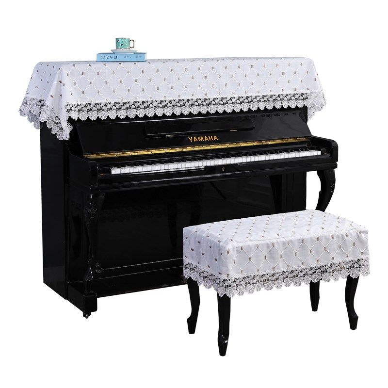 白色蕾丝钢琴三件套琴罩盖布公主女孩双层立式钢琴防尘罩恺撒堡琴,居家布艺,钢琴罩,淘宝优惠券,粉丝福利购,淘宝优惠卷