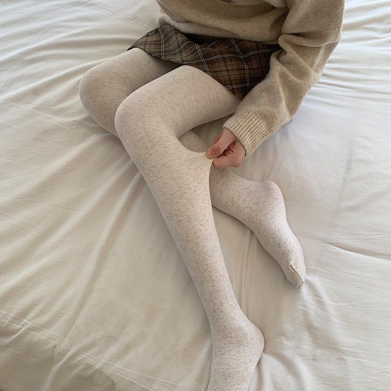 加绒打底裤女秋冬压力外穿连裤袜灰色薄绒踩脚春秋款配裙子瘦腿袜