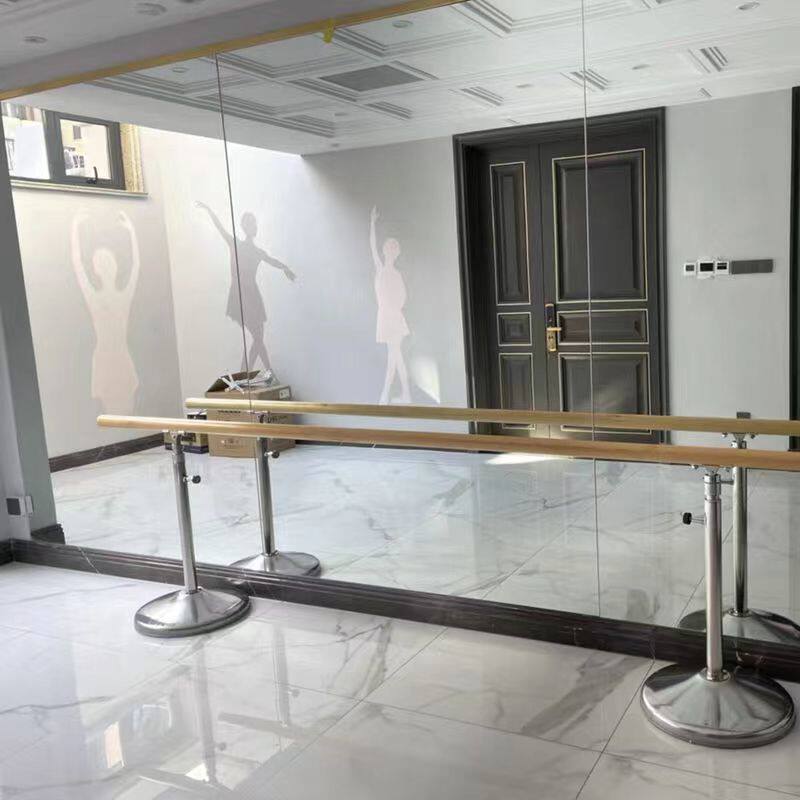 舞蹈室贴墙玻璃定制大整面教室瑜伽房家用跳舞健身全身镜自粘镜子