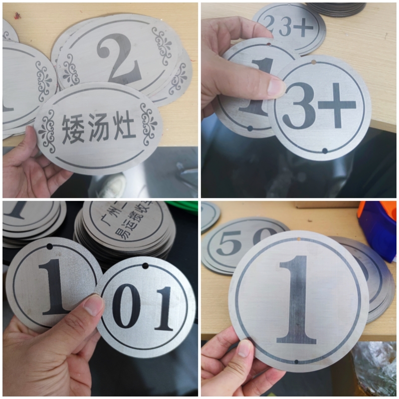 不锈钢号码牌号码牌贴酒吧桌号牌台号牌餐桌编号牌圆形10厘米定制