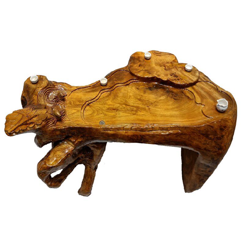 实木根雕茶几整体香樟楠木茶海客厅树头大小茶台阳台茶桌原木树根