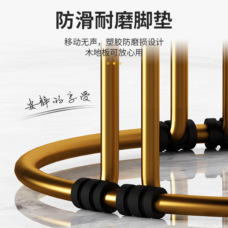 北欧钢筋凳子家用成人简易加厚圆凳可叠放矮凳客厅网红餐桌高板凳