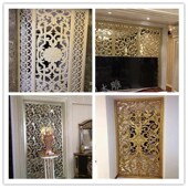 东阳仿古木雕门窗屏风橡木玄关隔断立体浮雕花格雕花通花板定做