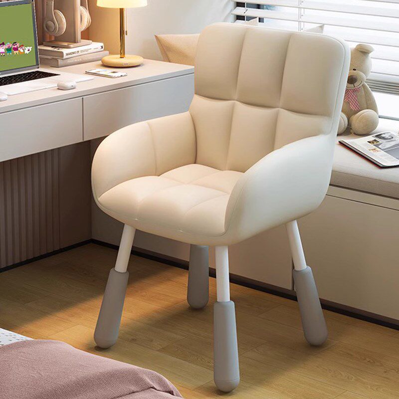 化妆椅子电脑椅家用久坐舒服带轮凳女生卧室梳妆台网红靠背沙发椅