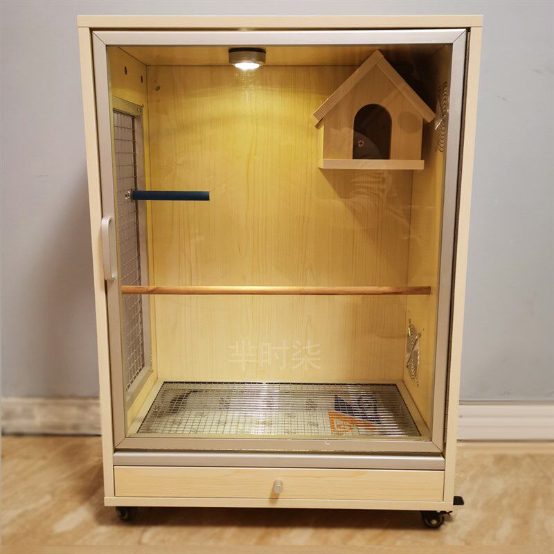 芈时柒家用实木鹦鹉笼鸟笼成年玄凤鹦鹉笼子繁殖观赏笼DIY造景笼,宠物/宠物食品及用品,鸟笼,淘宝优惠券,粉丝福利购,淘宝优惠卷