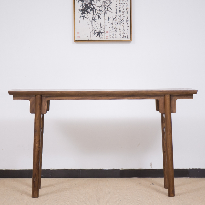 实木条案新中式玄关桌子条案仿古神台案台禅意明式供桌长条桌玄关