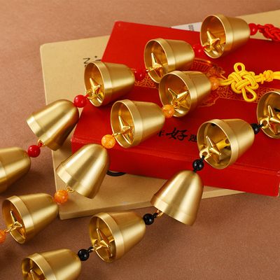 可定制个数纯铜铃铛风铃挂件一串6铃7铃8铃9铃家居店铺门上挂饰