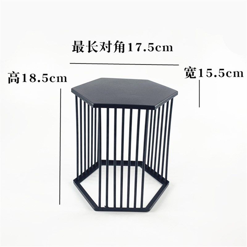 六边形铁艺架创意餐具新中式高脚明档摆台凉菜展示盘特色陶瓷碗碟