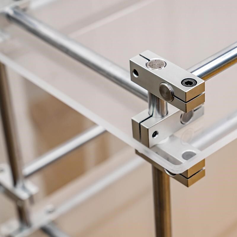 亚克力置物架光轴小推车简约客厅沙发边几多层收纳展示架花架花几